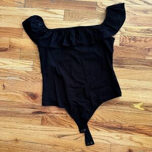 Black off the shoulder body suit from Express size large